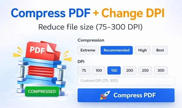 Compress PDF online tool - reduce file size free